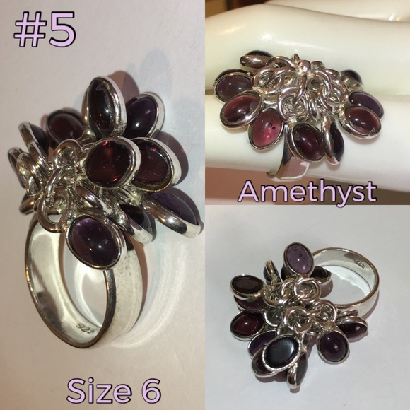 Multi Loose Gemstone Handmade Cha Cha Shaker Ring - Picture 6 of 8